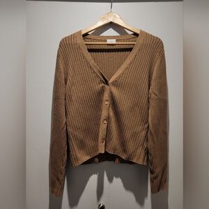 Wilfred Brown Cardigan Sweater